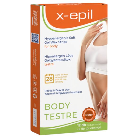 X-Epil - hypoallergeeniset vartalogeelivahaliuskat (12 kpl)