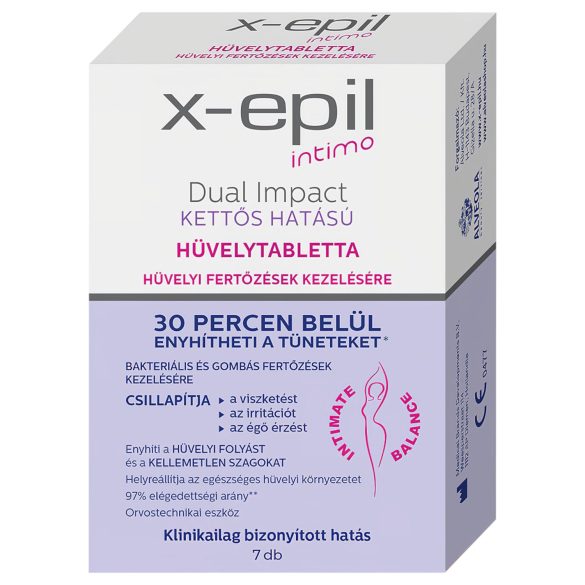 X-Epil Intimo Dual Impact - emätintabletti - kaksoisvaikutus - 7 kpl