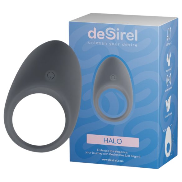 Desirel Halo - älykäs, värisevä penisrengas (musta)