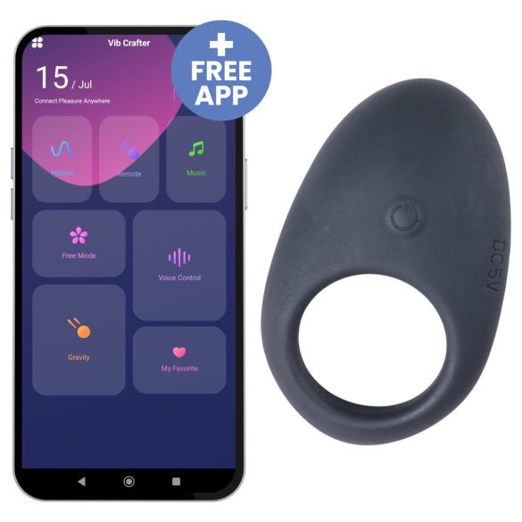 Desirel Halo - vibroiva penisrengas - älytoiminto - musta