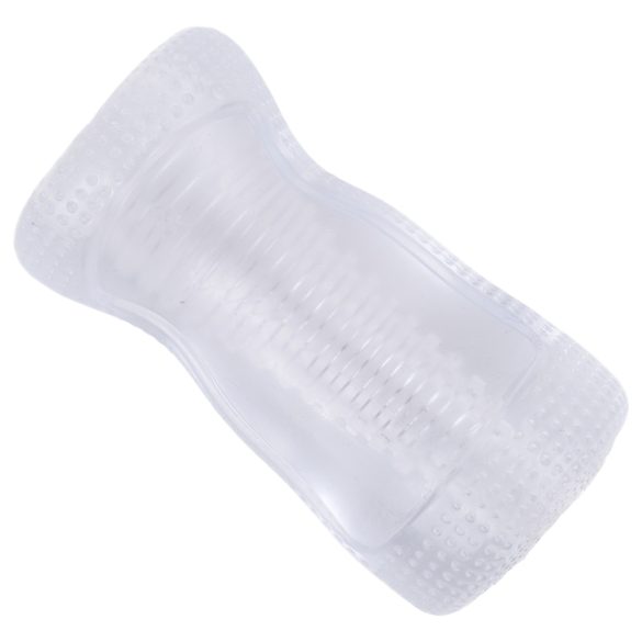 Desirel Vertigo - läpinäkyvä masturbaattori, räväkkä uurrettu sisus