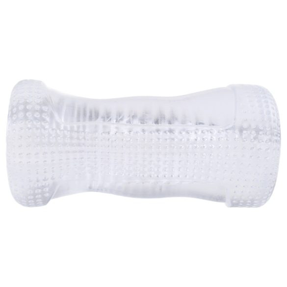 Desirel Vertigo - läpinäkyvä masturbaattori, räväkkä uurrettu sisus