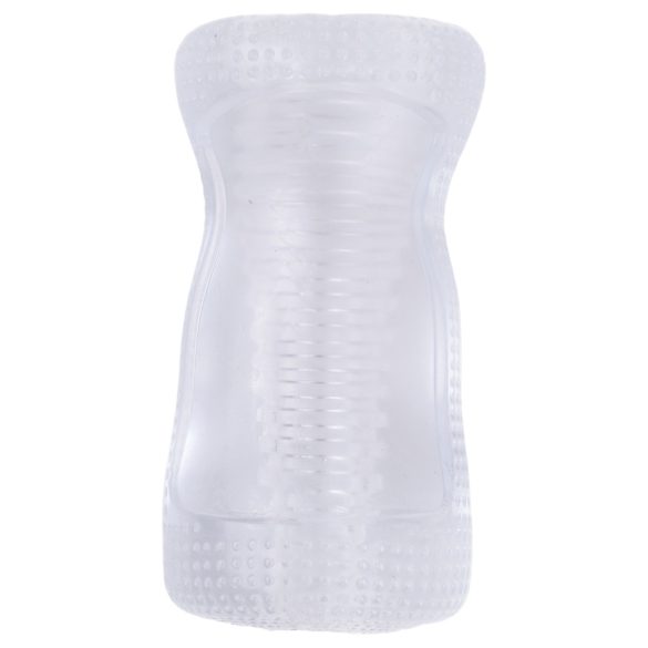 Desirel Vertigo - läpinäkyvä masturbaattori, räväkkä uurrettu sisus