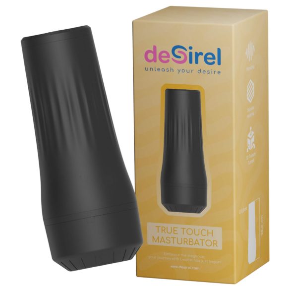 Desirel True Touch - aidontuntuinen värisevä tekopimppi (luonnollinen-musta)
