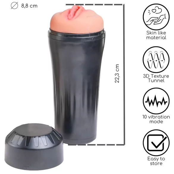 Desirel True Touch - vibraattori tekopillu - realistinen - luonnollinen/musta