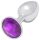 Sunfo - metallinen anustappi tummalla violetilla kivellä (hopea)