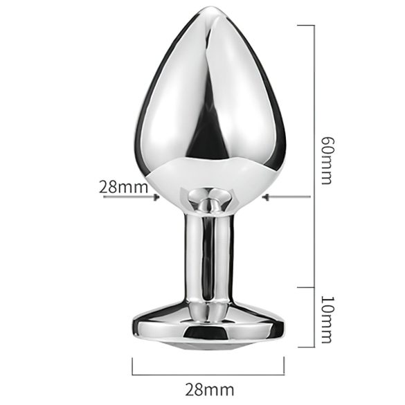 Sunfo - metallinen anustappi sydänkivellä vaaleansininen hopea