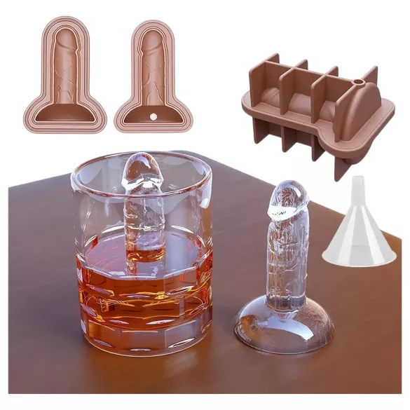 Dildo - jääpalamuotti - dildon muotoinen - sininen