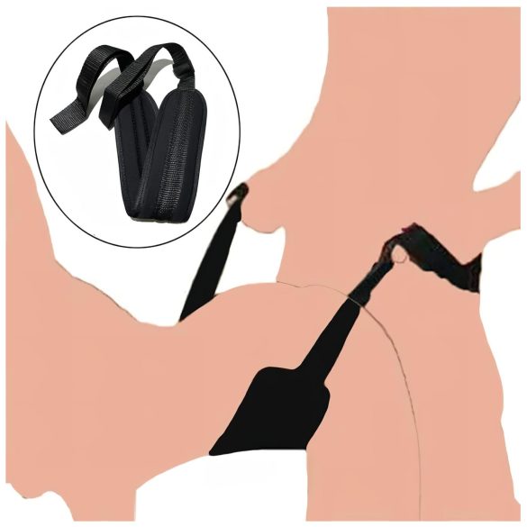 Lonely - BDSM asentoapu hihna - musta