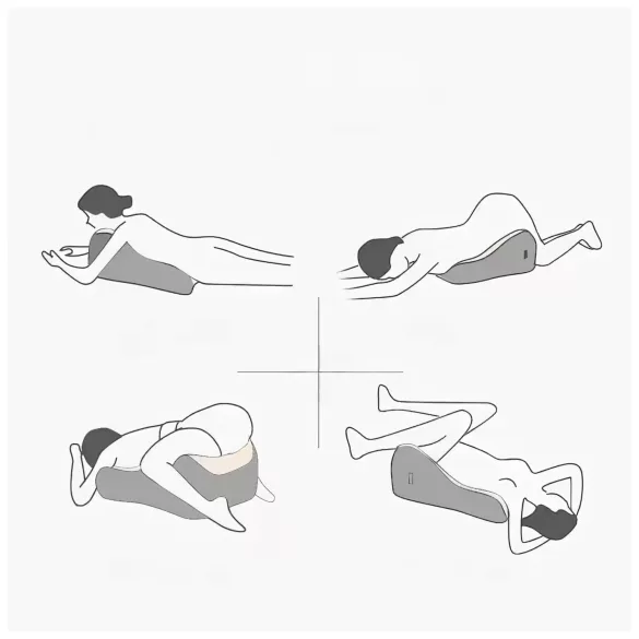 Desirel Magic Pillow - Muistivaahtotyyny dildotelineellä (harmaa)