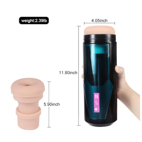 Lonely - masturbaattori työntötoiminto äänellä - musta