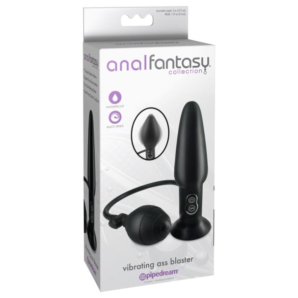 Anal Fantasy - vibraatiolla pumpattava anustappi - musta
