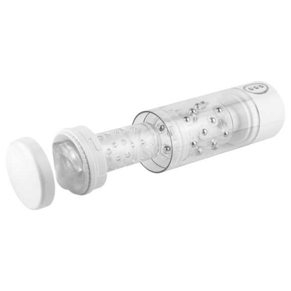 PDX Roto-Bator - vibraattori suihinmasturbaattori - valkoinen