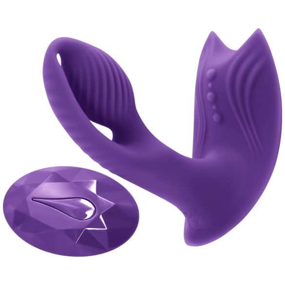 Inya Bump-N-Grind - lämpenevä 2in1 klitorisvibraattori (violetti)