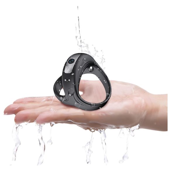 AlvUp - vibraatiopenisrengas ja kivestenrengas - musta