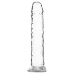   Addiction Crystal - imukupillinen dildo (läpinäkyvä) - 18 cm