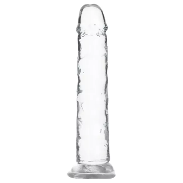 Addiction Crystal - imukupillinen dildo (läpinäkyvä) - 18 cm