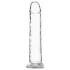 Addiction Crystal - imukupillinen dildo (läpinäkyvä) - 18 cm