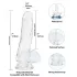 Addiction Crystal - imukupillinen dildo (läpinäkyvä) - 18 cm