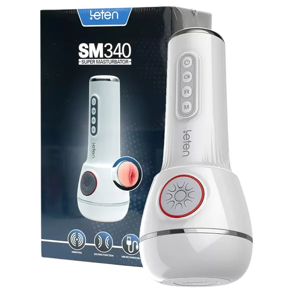 LETEN SM340 - sähköinen masturbaattori - vibraatio, imevä, ääniefekti