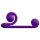 / Snail Vibe Duo - ladattava, 3-in-1 stimuloiva vibraattori (liila)