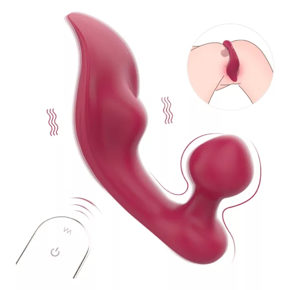 Sex HD Chomper - klitoris- ja anaalivibraattori - punainen