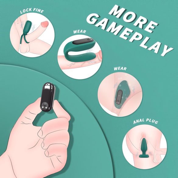 Sex HD - kaukosäätimellä ladattava vibraattorisetti 4 osaa vihreä