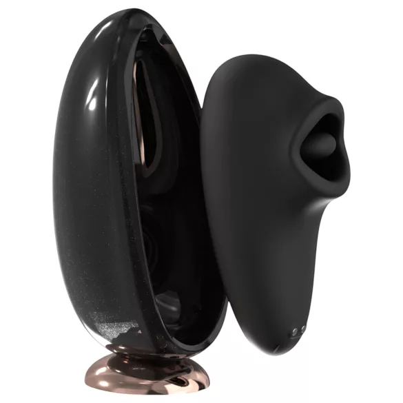 Sex HD Mirror - suuseksivibraattori lämmitystoiminnolla - musta