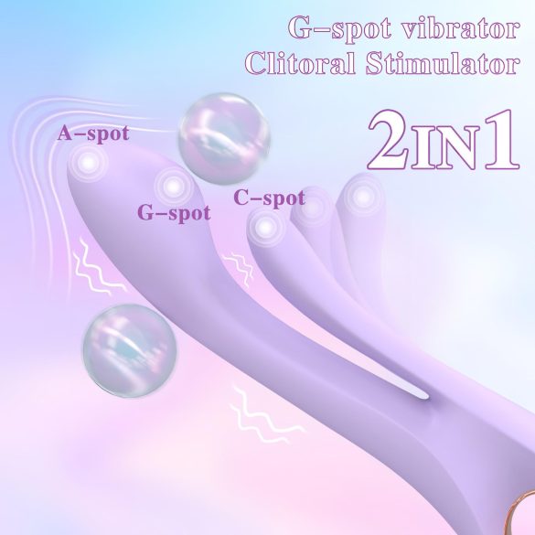 Sex HD Kaethe - klitoriskiihottimella varustettu vibraattori - violetti