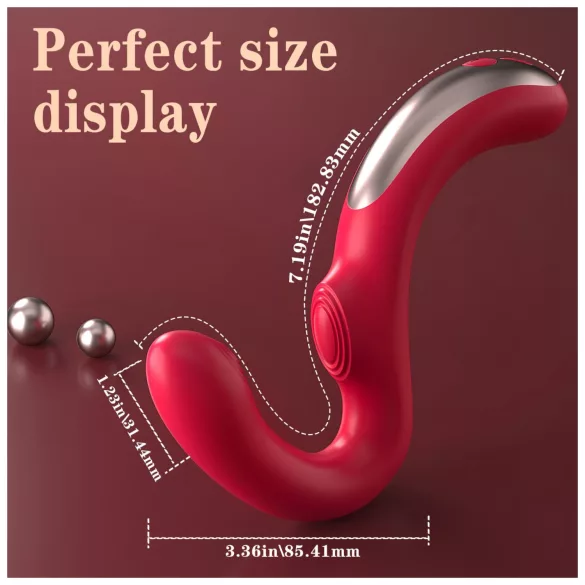 SEX HD Genie - G-piste ja klitoriskiihotin - punainen