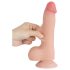 Lovetoy Sliding-Skin - realistinen tekopenis kiveksillä - 20 cm - nude