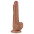 Lovetoy Sliding-Skin - kaksikerroksinen kivellinen dildo - 19,5 cm