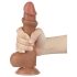 Lovetoy Sliding-Skin - kaksikerroksinen kivellinen dildo - 19,5 cm