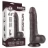 Lovetoy Sliding-Skin - realistinen kivesdildo - kaksikerroksinen 20 cm - ruskea