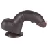 Lovetoy Sliding-Skin - realistinen kivesdildo - kaksikerroksinen 20 cm - ruskea