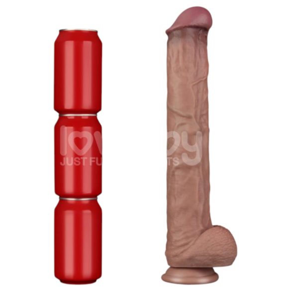 Lovetoy - realistinen XXL dildo - kaksikerroksinen - 36,5 cm - luonnollinen