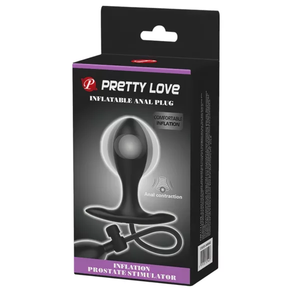 Pretty Love - anustappi ilmapumpulla ja sisäpallolla - musta