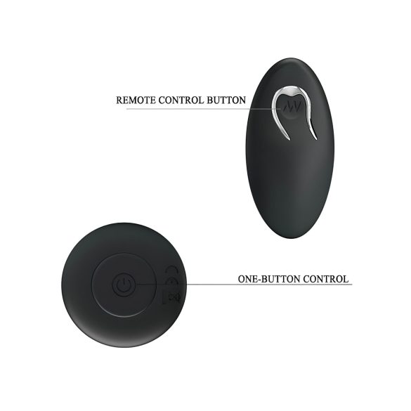 MR. PLAY - ladattava anaalivibraattori kaukosäätimellä - musta