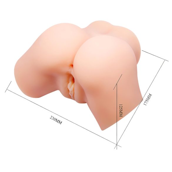 Crazy Bull - realistinen värisevä tekopersiä masturbatori - luonnollinen