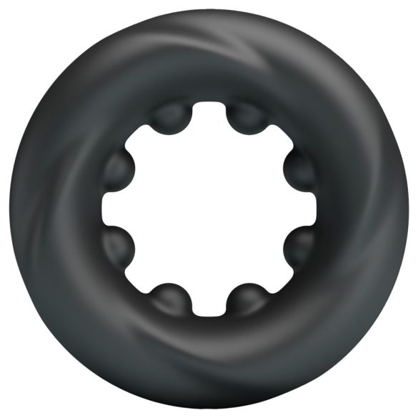 Crazy Bull - penisrengas - vibraattori - silikoninen - musta