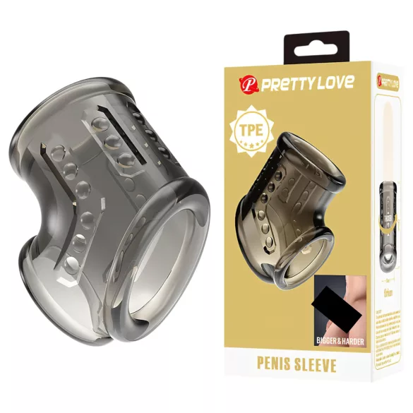 Pretty Love - penis- ja kivestenrengas (läpinäkyvä)