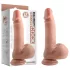 Dual Density - imukuppikiinnitteinen, kiveksellinen realistinen dildo - 18 cm (nude)