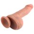 Kaksitiheyksinen realistinen dildo 18cm luonnollinen