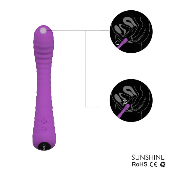 Sex HD Sunshine - G-pistevibraattori - ladattava, uritettu - violetti