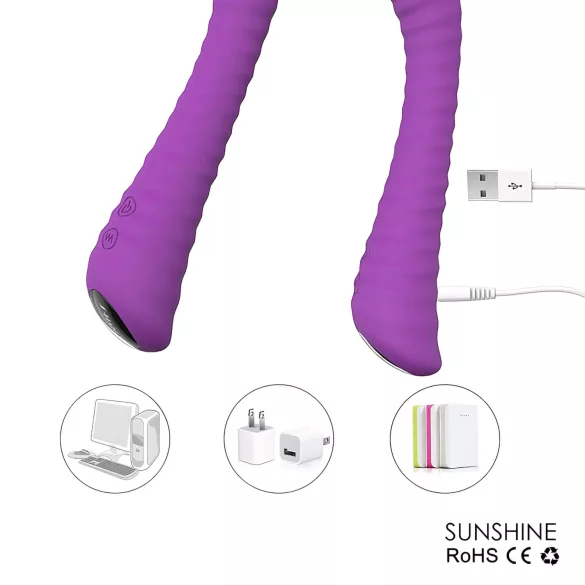 Sex HD Sunshine - G-pistevibraattori - ladattava, uritettu - violetti