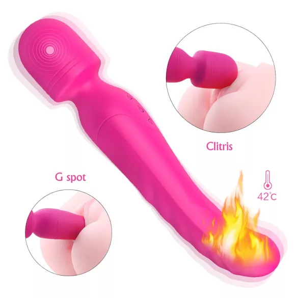 Sex HD Iris - ladattava vibraattori lämmityksellä ja 2 moottorilla - pinkki