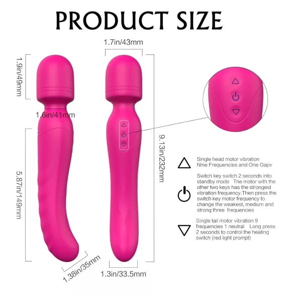 Sex HD Iris - ladattava vibraattori lämmityksellä ja 2 moottorilla - pinkki