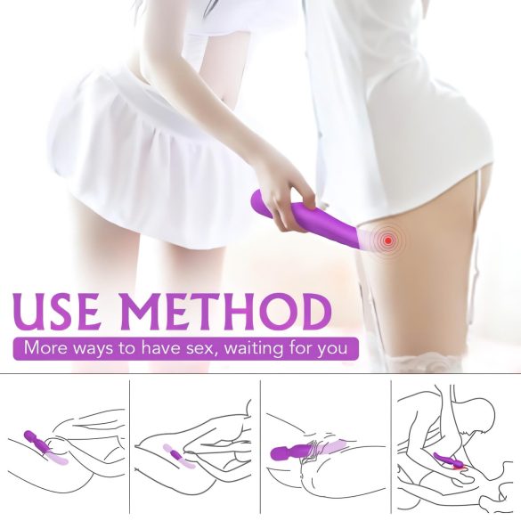 Sex HD Iris - hierova vibraattori kaksimoottorinen lämmittävä - violetti