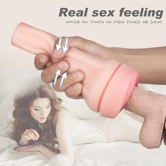 Sex HD Marcus - realistinen tekovagina kotelossa - musta/nude