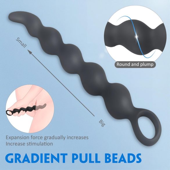 Sex HD Steven - anaalidildo helmillä - musta